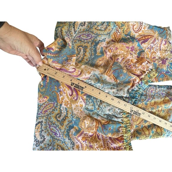 Sacred‎ Threads Mixed Media Patchwork Pull-On Wide Leg Pants Womens Sz M/L Boho - Picture 6 of 10